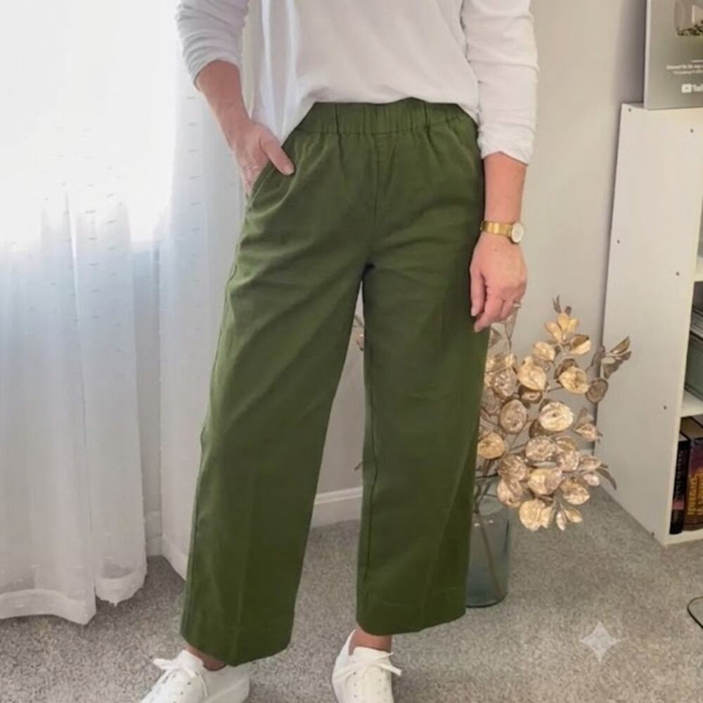 J.CREW Astrid chino pant in Utility Green